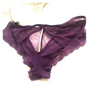 Victorias Secret Purple cheeky panties pearls